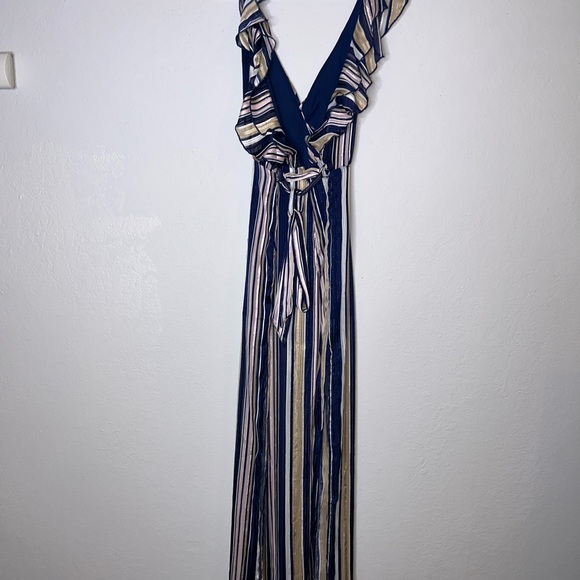 Multi-Color Leg Split Jumpsuit - Picture 7 of 9